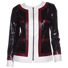 CHANEL  Multi Color-Block Leather Jacket 