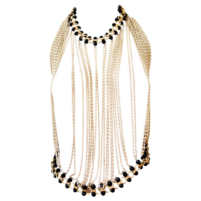 60s Body Chain Necklace / Halter For Sale at 1stDibs