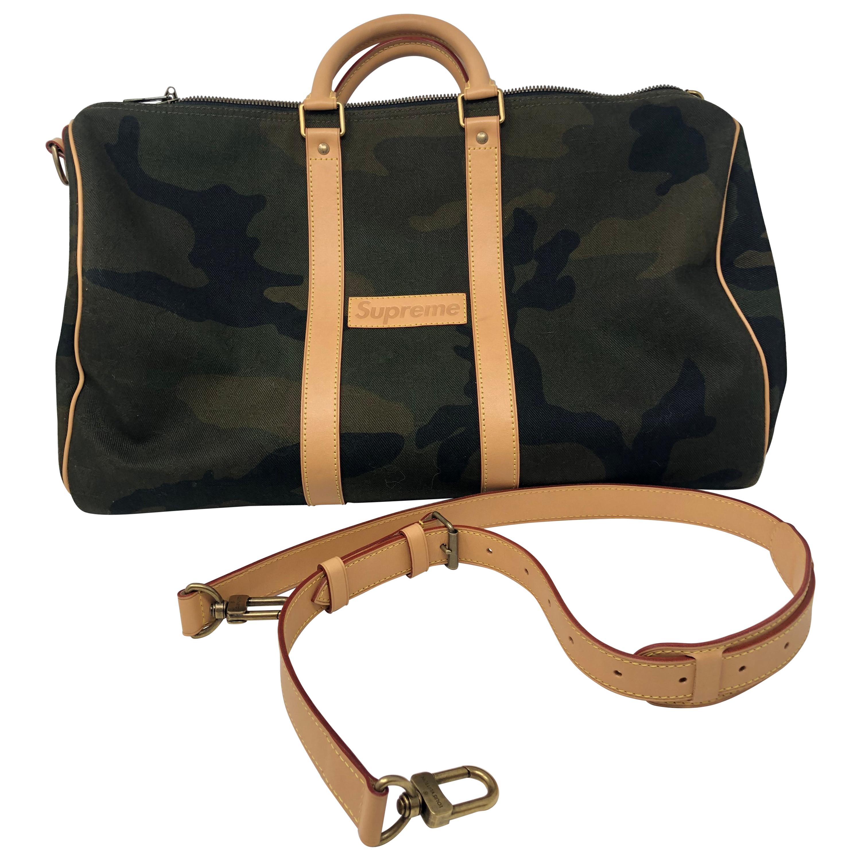 Louis Vuitton Supreme Camouflage Keepall 45