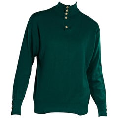 Green Vintage Chanel Cashmere Sweater