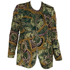 Multicolor Vintage Oscar de la Renta Embellished Jacket