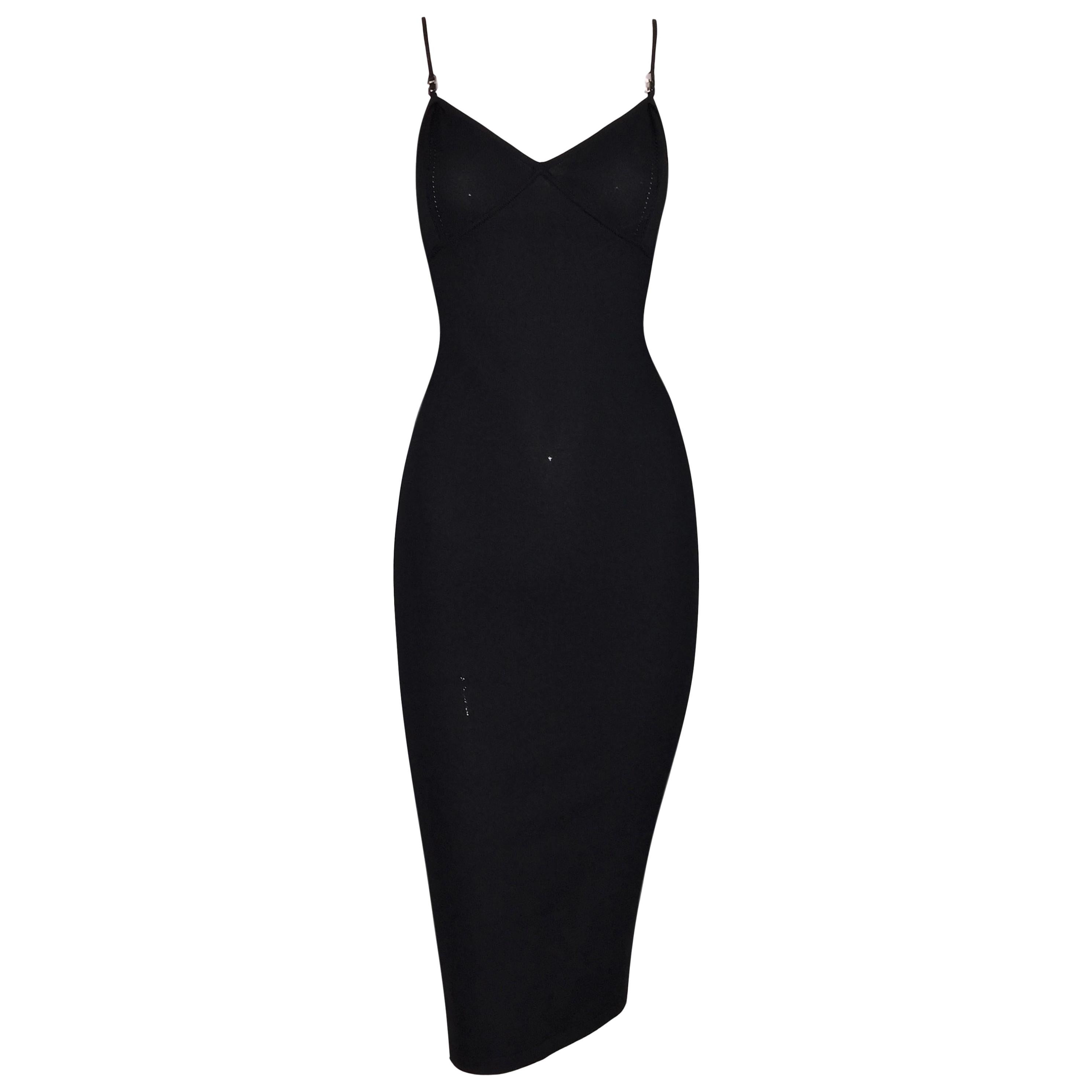 1999 Gucci by Tom Ford Classic Black Knit Bodycon Dress at 1stDibs ...
