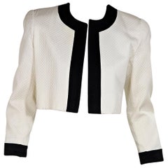 Black & White Vintage Givenchy Quilted Evening Jacket