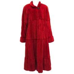 Vintage Phil. M Stupp Scarlet Sheared Mink