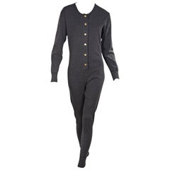 Vintage Grey Chanel Onesie Pajamas For Sale at 1stDibs | chanel pajamas set, chanel pajamas onesie, chanel onsie Vintage Grey Chanel Onesie Pajamas For Sale at 1stDibs | chanel pajamas set, chanel pajamas onesie, chanel onsie