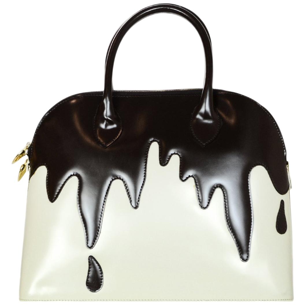 Moschino Redwall Vintage Collector's Dripping Chocolate Top Handle Bag ...