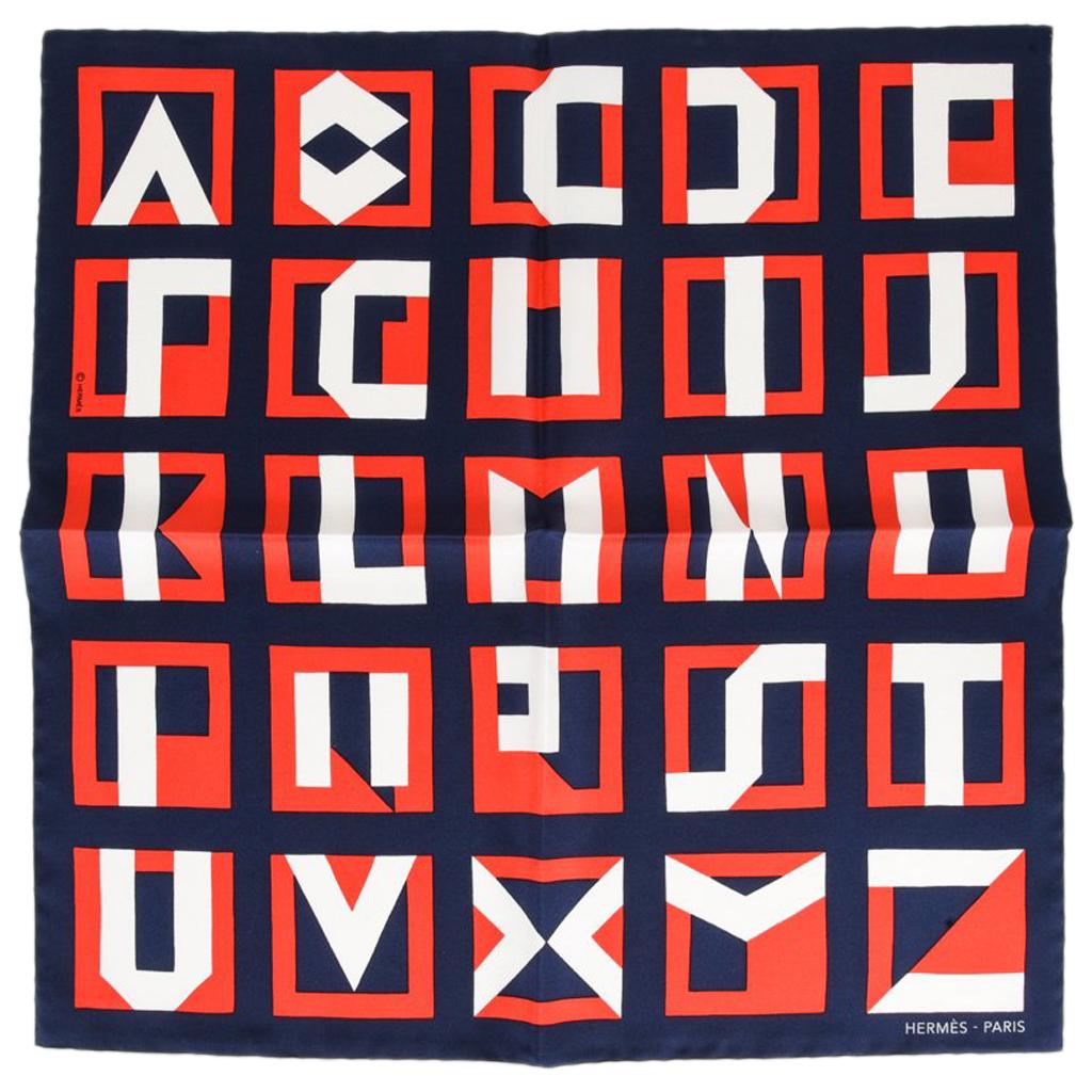 hermes alphabet scarf