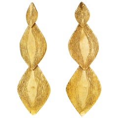 Giulia Barela 24 karat , gold plated bronze Parenthesys earrings
