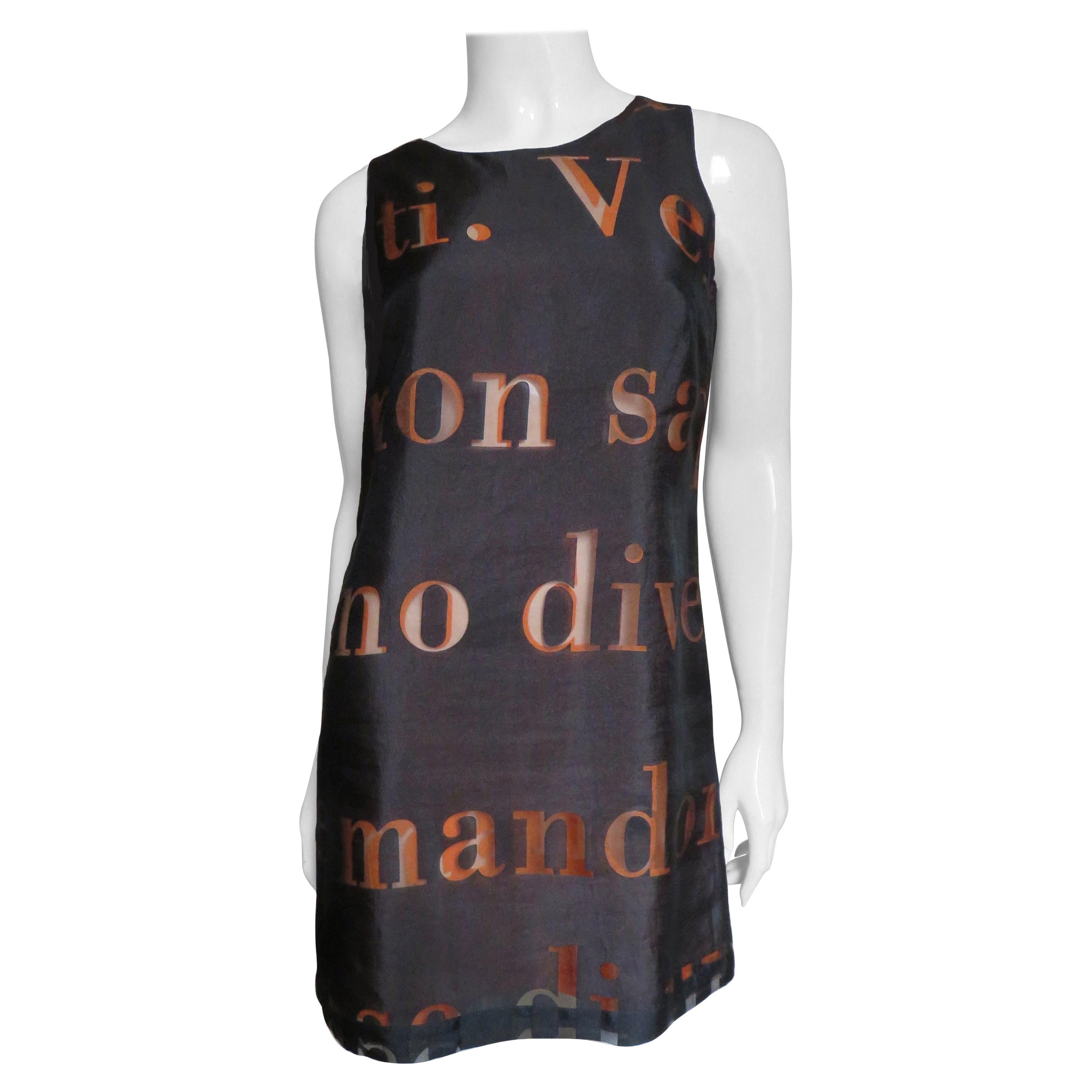 Moschino Dress with Letter Pattern