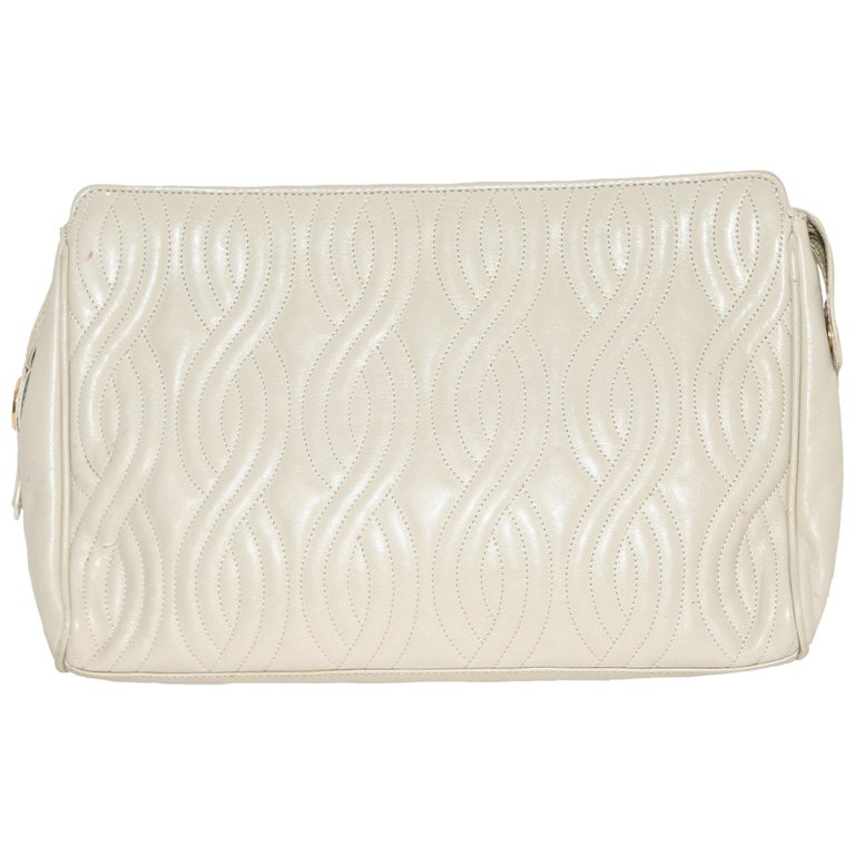 Fendi Quilted Beige Pasta Collection Bag 1