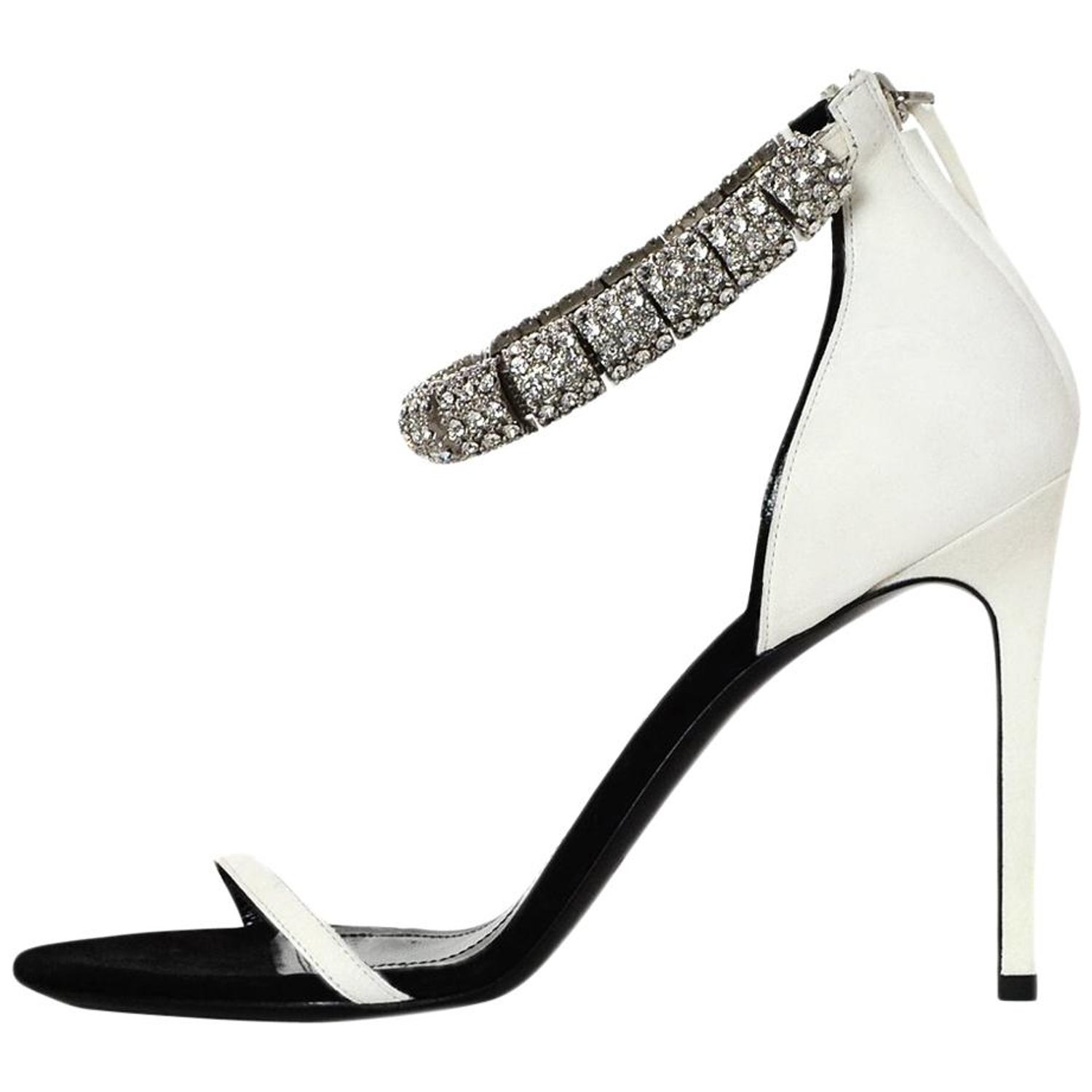 Calvin Klein 205W39NYC White Suede Camelle Crystal-Embellished Sandals Sz For Sale at 1stDibs | calvin klein camelle Calvin Klein 205W39NYC White Suede Camelle Crystal-Embellished Sandals Sz For Sale at 1stDibs | calvin klein camelle