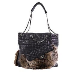 Chanel Karl's Fantasy Cabas Tote Fur and Quilted Leather