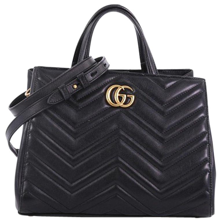 Gucci Marmont - GG Marmont Matelassé Large Tote in Black