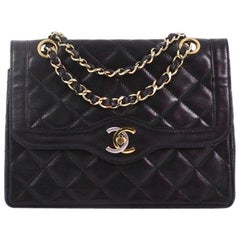 Chanel Vintage Two-Tone CC Flap Bag Quilted Lambskin Mini