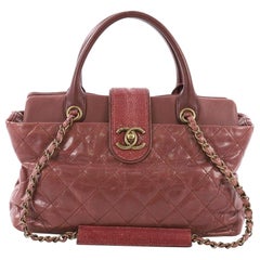Chanel Bindi Tote Quilted Leather with Stingray Medium