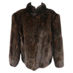 Vintage SAGA Size L Dark Brown Mink Fur Coat