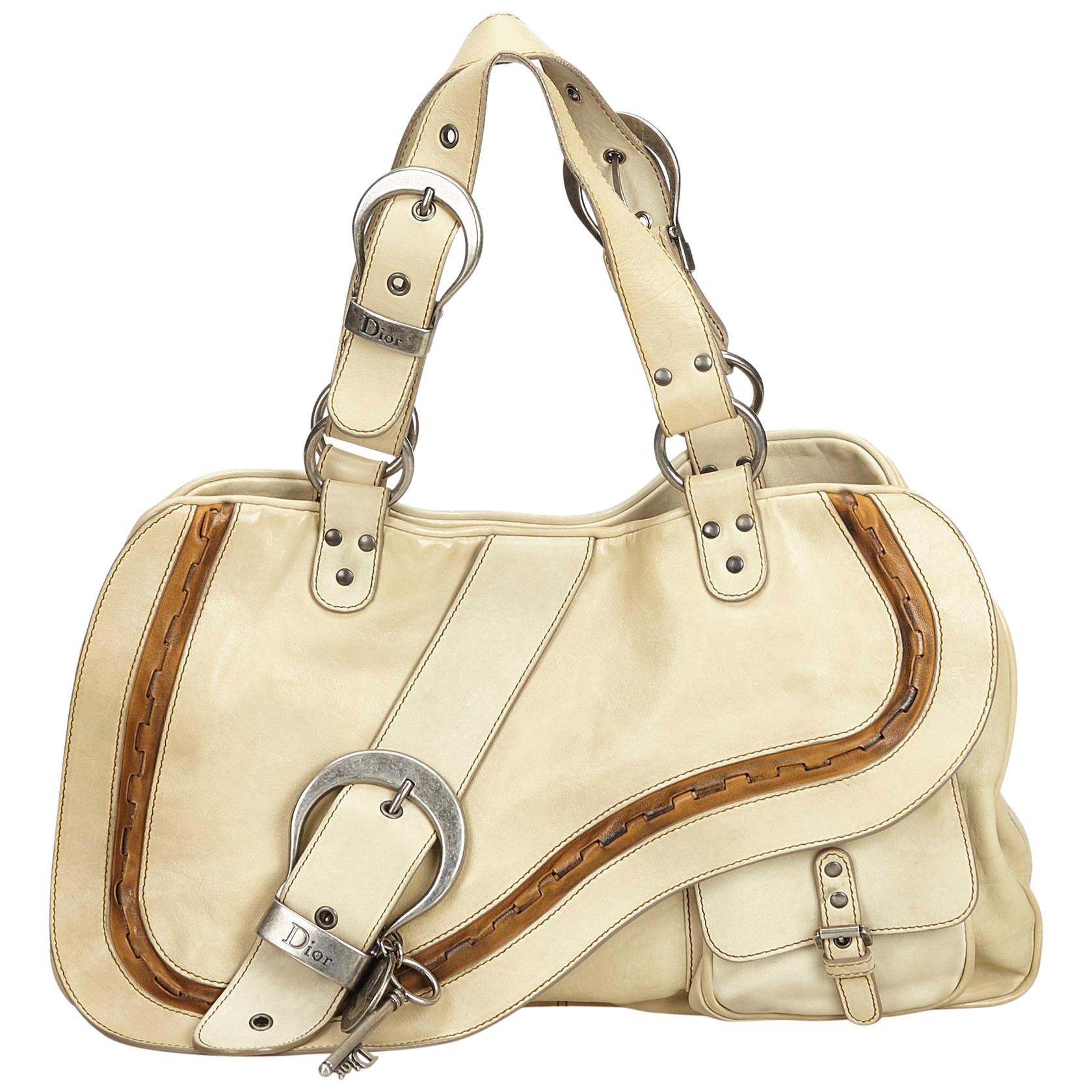 Dior Brown Leather Gaucho Saddle Bag