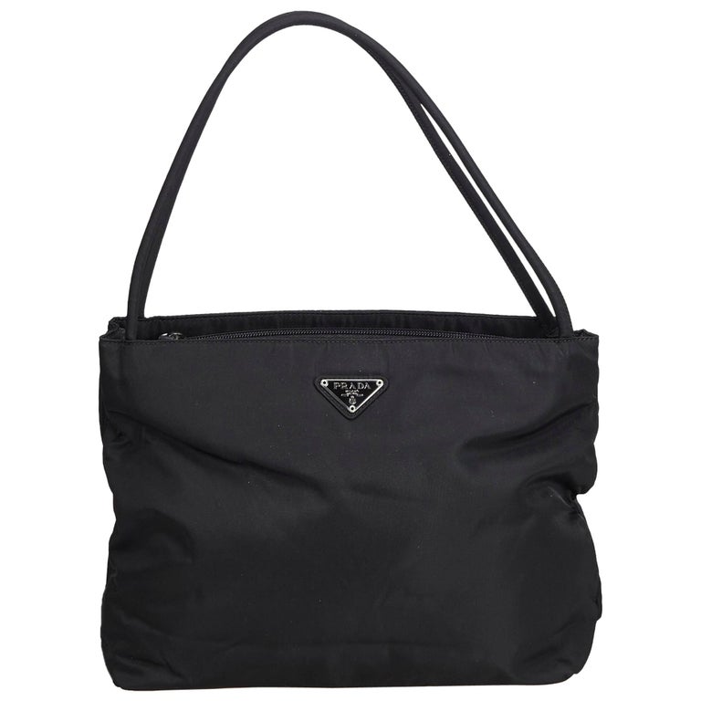 Prada Black Nylon Tote Bag For Sale at 1stdibs