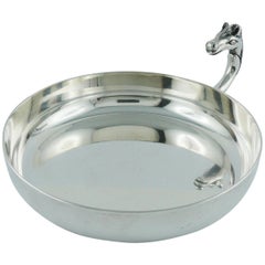 Hermes Vintage Silver Plated Horse Head Pin Tray