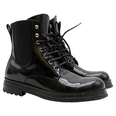 Dolce & Gabbana Black Patent-Leather Boots