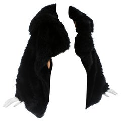 Vivienne Westwood Chaqueta recortada oversize de piel sintética negra, A/W 1993