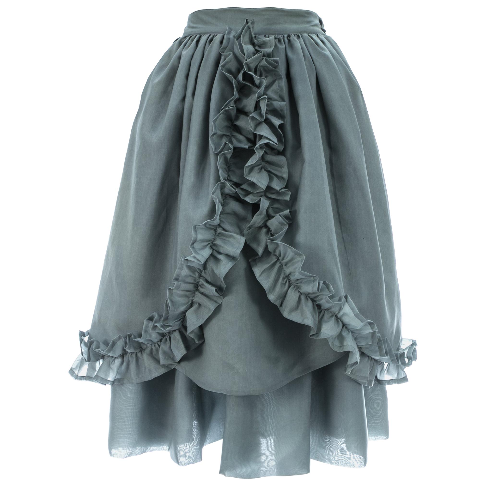 Dolce & Gabbana mint organza bustle skirt with ruffle trim, c. 1980s For Sale