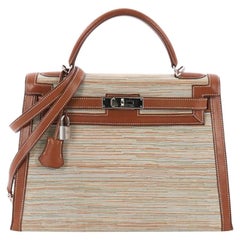 Sac à main Hermes Kelly Vibrato et Barenia 32