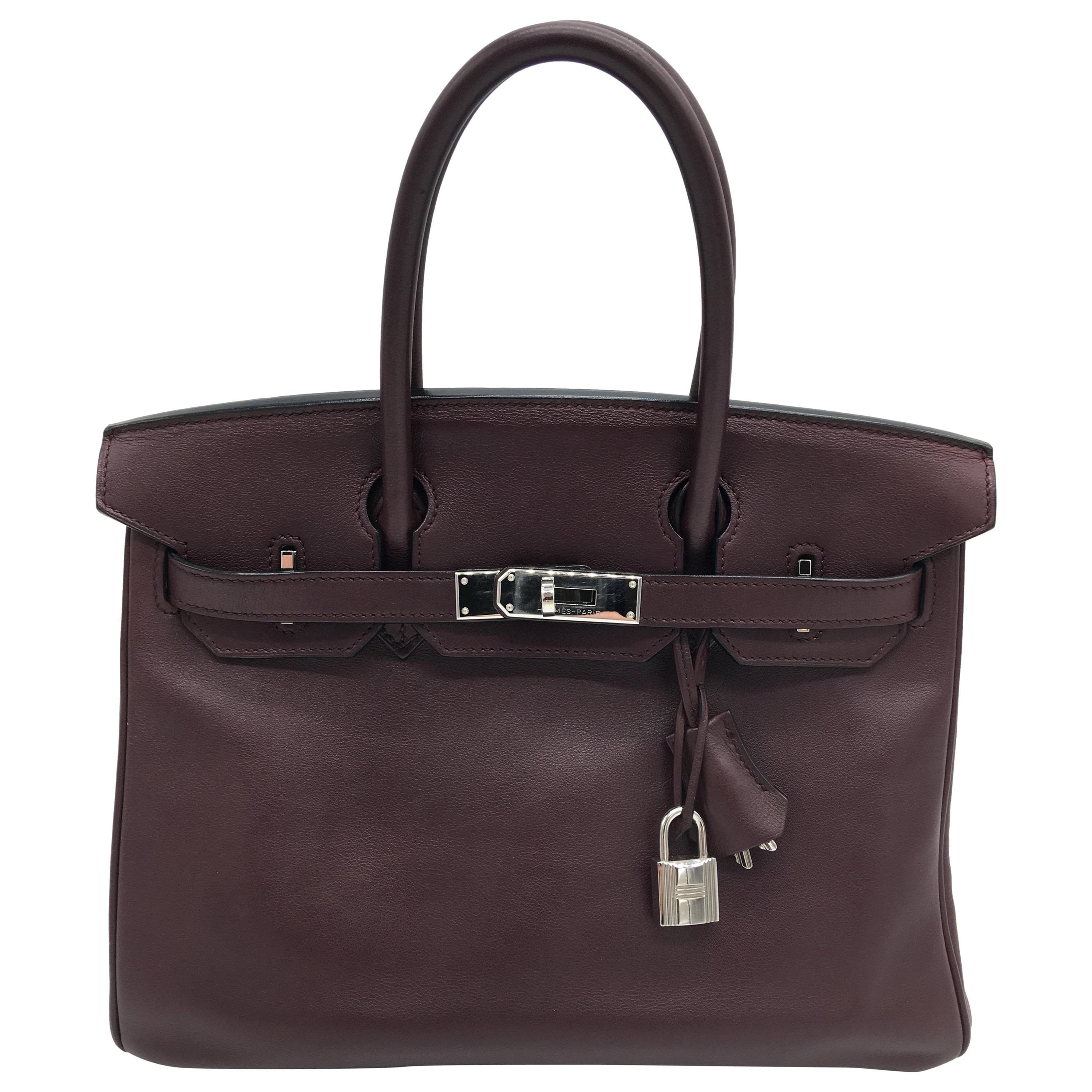 Hermes preloved Prune Birkin 30cm For Sale