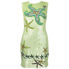 S/S 2012 Unique VERSACE Sequin Starfish print dress 