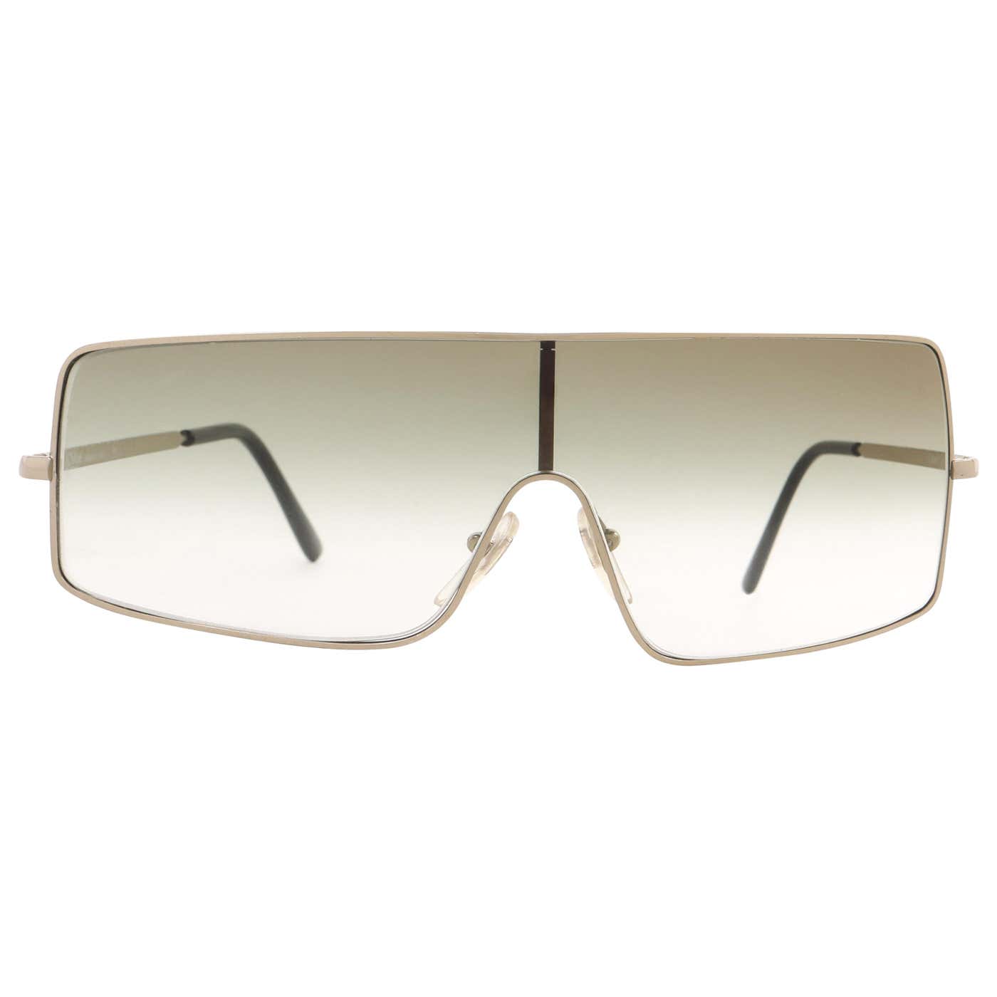 CHLOE S/S 2001 Stella McCartney Gold Asymmetrical Wire Frame Shield ...