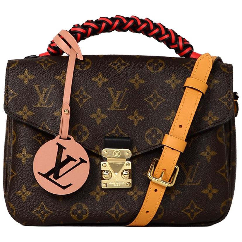 Louis Vuitton NEW '18 LV Monogram Braided Pochette Metis Messenger/Crossbody Bag