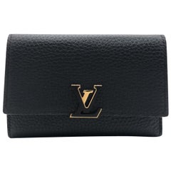 Louis Vuitton Capucines Black Taurillon Leather Wallet