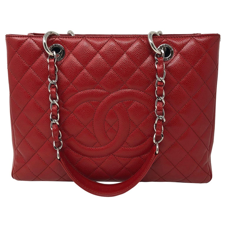 Chanel Red Grand Shopper Tote Bag at 1stDibs chanel tote red