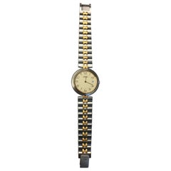 Vintage Men's Hermes Stainless Steel and Gold Plated Watch.