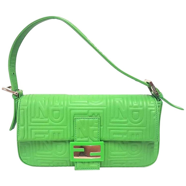 Fendi Green Baguette Bag at 1stDibs