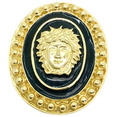 Gianni Versace 1980s Vintage Large Statement Brooch Pin 