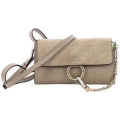Used Chloe Faye Shoulder Bag Leather and Suede Mini