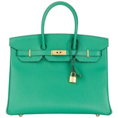 2018 Hermès Vert Vertigo Epsom Leather Birkin 35cm