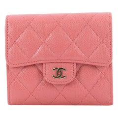 Chanel CC Compact Classic Flap Wallet Quilted Caviar
