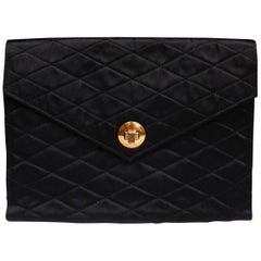 Retro Chanel nice satin evening clutch