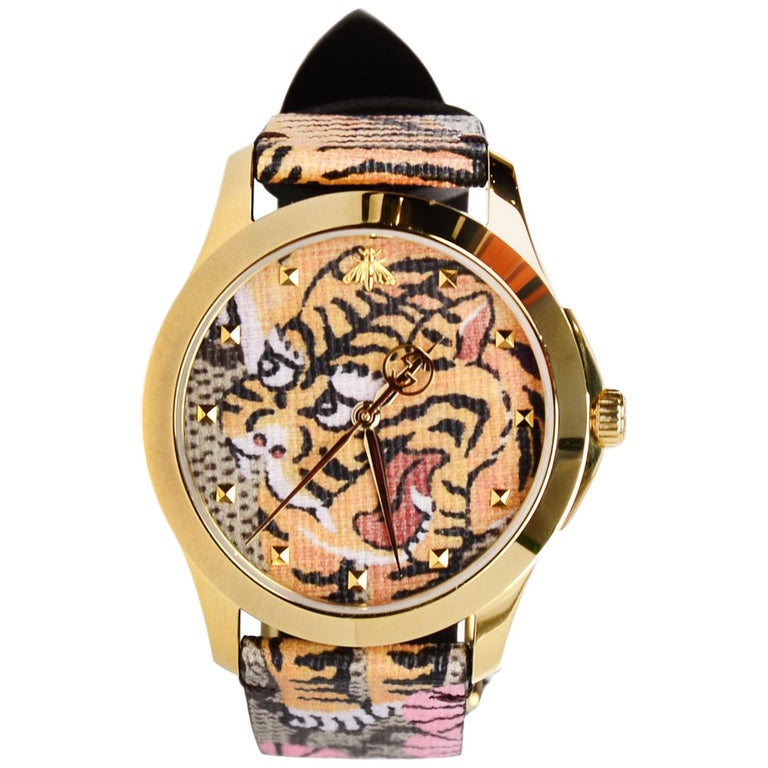 Gucci 38m Unisex Le Marche Des Merveilles Bengal Tiger Quartz Watch w. Box  at 1stDibs | le marche des merveilles gucci watch, gucci tiger box, gucci  bengal tiger belt
