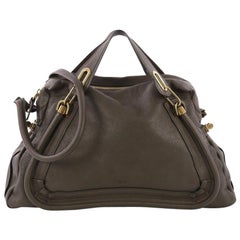 Used Chloe Chloe Paraty Top Handle Bag Leather Large