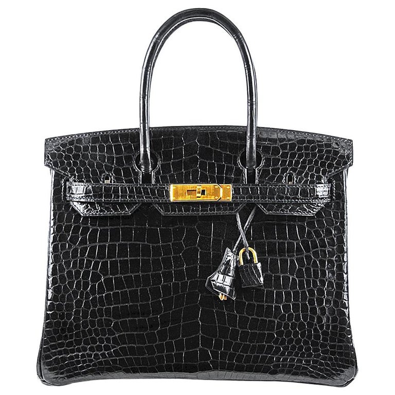 Hermes 30cm schwarz Birkin Tasche 1