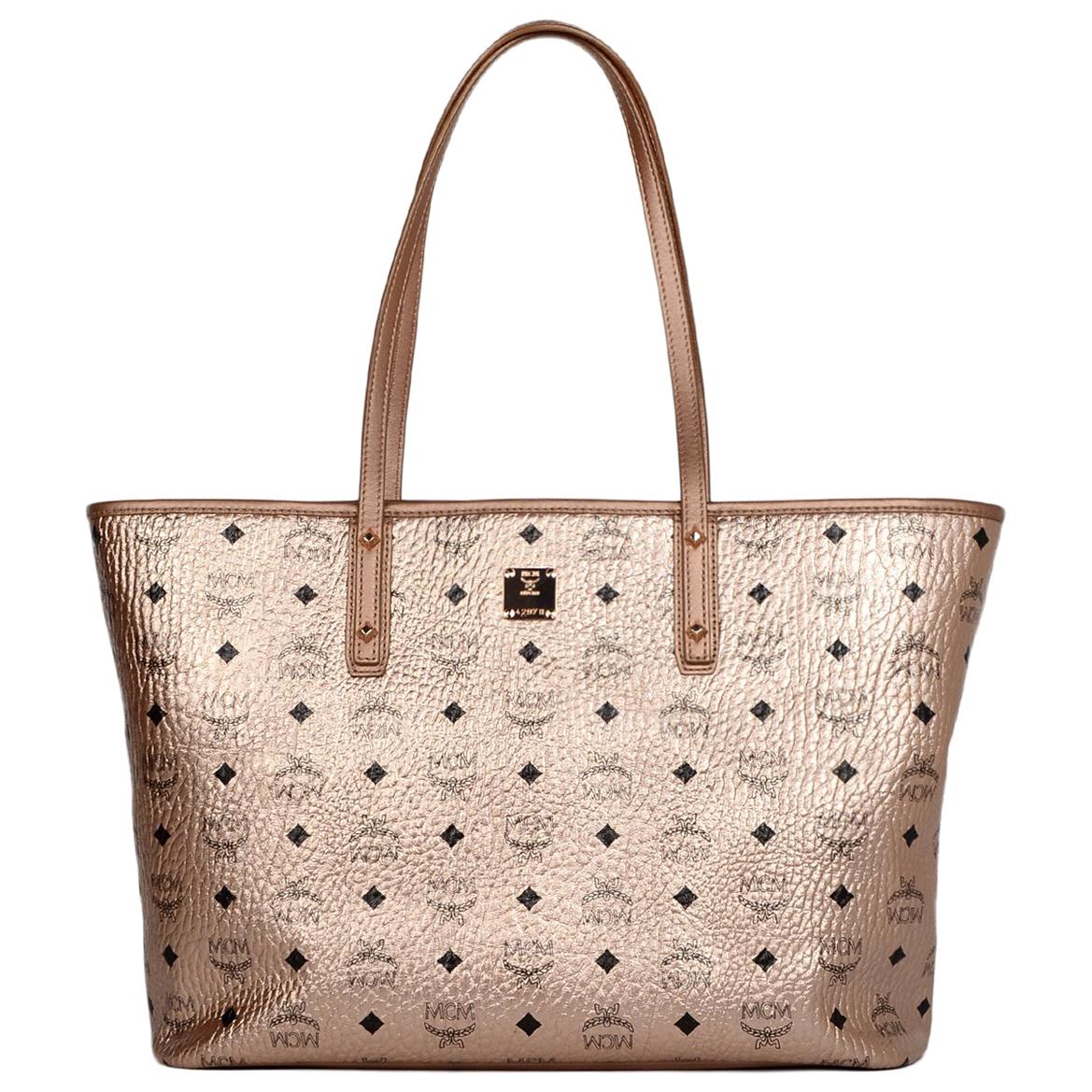 $820 Authentic MCM Anya LARGE Shopper Tote With Pouch Bag *you get two bags*