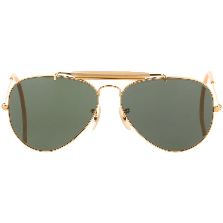B&L RAY BAN c.1970's BAUSCH and LOMB "Outdoorsman" Metal Frame Aviator  Sunglasses For Sale at 1stDibs | ray ban aviator 1970, 1970 ray ban  aviators, ray ban 1970s sunglasses