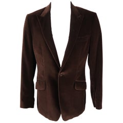 PS by PAUL SMITH 40 Regular Bronze Solid Velvet Peak Lapel Sport Coat