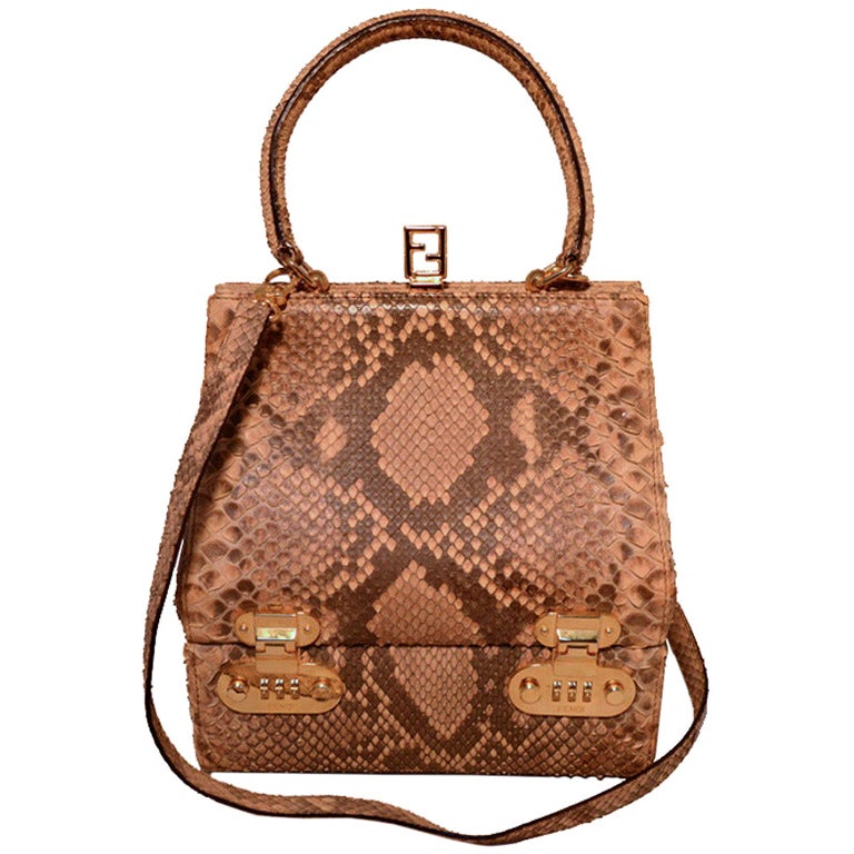 FENDI Vitello Catalan Mirror Scalloped Multi Studded Small Kan I