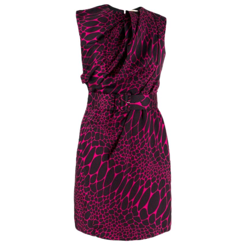 Philip Armstrong Abstract-Jacquard Belted Dress SIZE UK 8/ US 4 For Sale