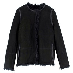 Yves Salomon Reversible Black Shearling & Lambskin Jacket SIZE FR 36 / US 4