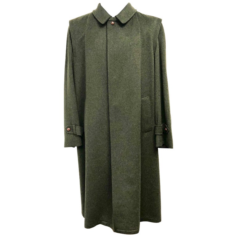 Aquascutum Hunter Green Wool Men's Trench Coat at 1stDibs | hunter ...